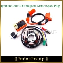 Racing Ignition Coil 6 Pins AC CDI Box A7TC Spark Plug 8 Poles Magneto Stator For Chinese GY6 125cc 150cc Moped Scooter 2024 - buy cheap