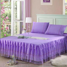 Coreano saia de cama colchão capa de cama elástica lençóis de cama conjunto de colcha acolchoado múltiplas cores para escolher # sw 2024 - compre barato