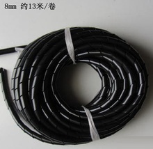 black Wiring Accessories Cable Sleeves diameter 8mm about 13 meters/roll 2024 - buy cheap
