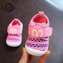 Zapatos informales para bebés de 0 a 3 años, calzado de malla para niños y niñas pequeños, con dibujos animados de fondo suave, con lazo de gancho, Y18 2024 - compra barato
