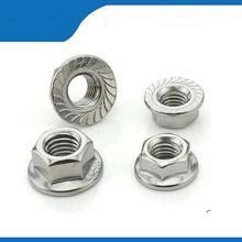 Free shipping 30PCS M6 304 high quality stainless steel flange nut,lock nut,lock hex flange nut hardwar antiskid nut 2024 - buy cheap