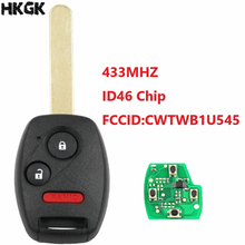 2 1 + botones remoto 433 MHz con CWTWBIU545 ID46 Chip para el piloto de Honda 2005-2008 2024 - compra barato