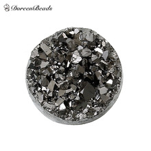 DoreenBeads Drusy Resin Cabochon Findings Round Silver-Gray color 12mm Dia,50 PCs (B42577) 2024 - buy cheap