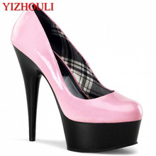 15 cm sexy round head, thin and slender women and spring and autumn new high heels, fashion paint high heels 2024 - buy cheap