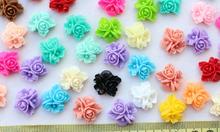 220pcs Flatback mixed Resin Flower Rose Bouquet Cabochons 18mm DIY, scrapbook, hair bow, flower centers, cell phone decor D25 2024 - buy cheap