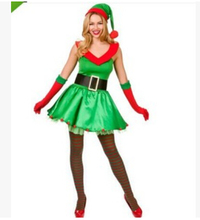 FREE SHIPPING  Halloween Costumes For Women 2015 new Santa's green Wizard Christmas costume 2024 - buy cheap
