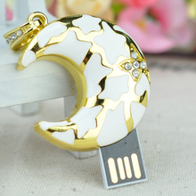 Jewelry Moon USB Flash Memory Stick Key Necklace Creativo USB 2.0 Flash Pendrive 1TB 2TB Gift USB Flash Drive 16GB 64GB 128GB 2024 - buy cheap