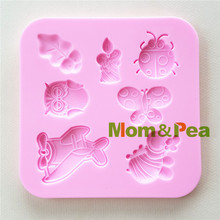 Mom&Pea MP111 Free Shipping Insects Silicone Mold Cake Decoration Fondant Cake 3D Mold Food Grade 2024 - buy cheap