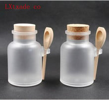 Free Shipping 300g/ml Frosted Plastic Empty Bottle With Wood Lid Bath Salt  Smalls Powder Empty CosmEtic Containers 2024 - buy cheap