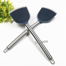(2pcs/lot) New silicone shovel scoop with stainless steel handle steel-cooking-utensils for utensilios de cozinha cooking tools 2024 - buy cheap