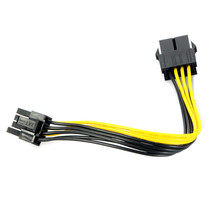 21 cm 8pin para (6 + 2pin) 8 pinos pci express pcie cabo de extensão de energia macho para fêmea gráficos cabo de extensão p0.11 2024 - compre barato