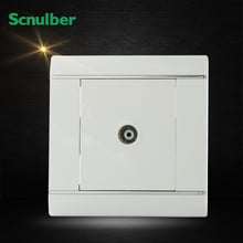 86x86 chrome plating white High Definition Television HD TV wall switch socket 2024 - buy cheap