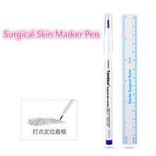 Surgical Skin Marker Eyebrow Marker Pen Markery Promarker Microblading Measure Ruler for Eyebrow Tattoo Supplies Tattoo Ruler 2024 - buy cheap