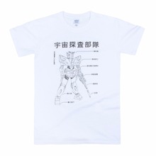 Newest 2019 Fashion Homme T-shirt Men Fashion Japanese Sci Fi Japan Robot Kanji Anime Manga T shirt Comics funny Tee shirts 2024 - buy cheap