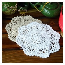 20pcs/lot Home Dinner Decor Handmade  Crocheted Doilies 19cm Colorful flower Placemat Vintage Look Coaster For Wedding Gift 2024 - buy cheap