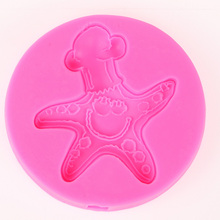 chef  Big starfish soap mould chocolate Party cake decorating tools DIY baking fondant silicone mold F0428 2024 - buy cheap