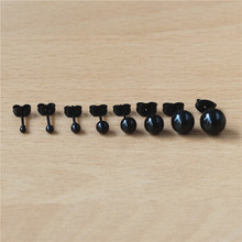 Q3 316 L Stainless Steel Stud Earrings Black Vacuum Plating No Easy Fade Anti-allergy Size From 2mm to 8mm 2024 - buy cheap