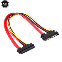 Cable SATA de 22 Pines de 30cm, Conector de extensión macho a hembra de 7 + 15 Pines, Serial ATA, Combo de alimentación de tierra, novedad 2024 - compra barato