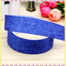 New 7/8'' Free shipping jeans printed grosgrain ribbon hair bow headwear party decoration wholesale OEM 22mm H4113 2024 - buy cheap