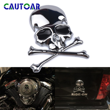 7.2x6cm 3d metal crânio esqueleto crossbones carro da motocicleta etiqueta do caminhão emblema emblema estilo do carro decoração acessórios 2024 - compre barato