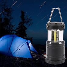 Super brilhante mini leve 3 cob led lanterna de acampamento ao ar livre luzes portáteis resistente à água lâmpada de iluminação de acampamento por 3 * aaa 2024 - compre barato