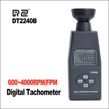 Tacómetro electrónico estroboscópico RZ, medidor de revoluciones fotoeléctricas digitales, Láser de mano sin contacto, RPM, 600 ~ 4000RPM, DT2240B 2024 - compra barato