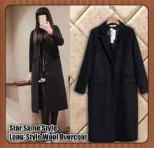Star Same Style,Women Thicken Long-Style Wool Overcoat,High-grade Double-sided Woolen Coat,Big Collar,Big Yards,Slim Fit Outwear 2024 - buy cheap