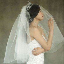 Simple Wedding Veils Accessories Ivory White Veil Two Layers With Comb Bridal Veil 2021 2024 - buy cheap