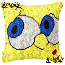 Embroidery carpet latch hook pillow kits 3d diy rug cushions cats cartoon Patchwork Pillowcase Cross Stitch kits Needlework set 2024 - buy cheap