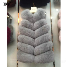 100% Real Fox Fur Vest Top Quality Natural Fox Furs Russian Women Winter Best Gift Fox Fur Vest Coat 2024 - buy cheap