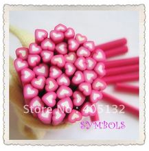 G-04 de arcilla polimérica para decoración de uñas, 5mm, corazón rosa, 100 Uds./lote, envío gratis 2024 - compra barato