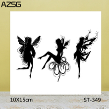 AZSG Different Postures Girl / Fairy Clear Stamps/Seals For DIY Scrapbooking/Card Making/Album Decorative Silicone Stamp Crafts 2024 - buy cheap