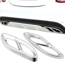 2pcs Silver Steel Car Exhaust Trims For Mercedes Benz GLC C E-Class C207 Coupe 2014-2017 W212 W213 W205 X253 C180 C200 Car Part 2024 - buy cheap