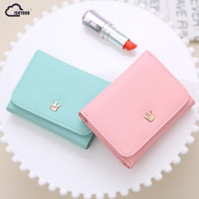 Wallet Female 2016 New Crown Lady Short Women Wallets Mini Money Purses Fold PU Leather Bags Female Coin Purse Card Holder 2024 - buy cheap