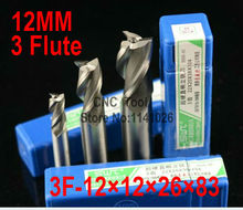 5 pçs/set 12 MM 3 Flauta HSS & Aluminium da Fresadora CNC Cortador Bit ferramentas de Máquinas de Moagem de ferramentas De Corte. Ferramenta de torno 2024 - compre barato