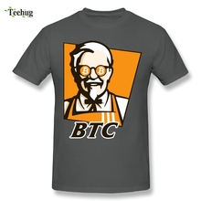 100% Cotton Men's BTC Bitcoin T Shirt 2018 Novelty Design Homme Tees T-Shirt 2024 - buy cheap