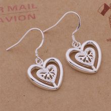 Silver plated earrings,silver fashion jewelry earrings Peach centroid /bqoakhva ddaaluha AE419 2024 - buy cheap