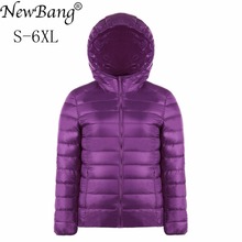 NewBang Brand Plus Size 5XL 6XL Women's Down Coat Ultra Light Down Jacket Women Lightweight Portable WindBreaker Feather Outwear 2024 - buy cheap