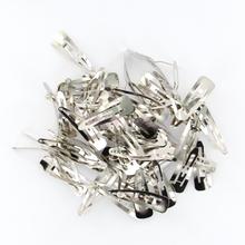 Lot of 50pcs Silver Tone Snap Hair Clips 50mm Craft Bow Beads Barrette Stick Hairpin Hair Styling Accessories handmade for Women 2024 - buy cheap