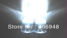 Микс 50 шт 10 мм супер яркий белый светодиод 50,000mcd свободный резистор 2024 - купить недорого