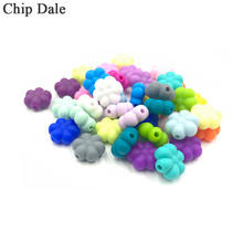 Chip Dale-Cuentas de silicona con forma de flor, collar DIY, cuentas de dentición para chupete, accesorios seguros para bebés, 10 Uds. 2024 - compra barato