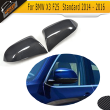 Cubiertas de espejo lateral de coche de fibra de carbono, tapas de guardabarros para BMW xDrive X3 F25 estándar 2014 2015 2016, no M 2024 - compra barato