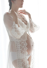 Женские халаты, Кружевное белое платье принцессы для сна, пижамы для беременных, длинное платье, ночная рубашка 2024 - купить недорого