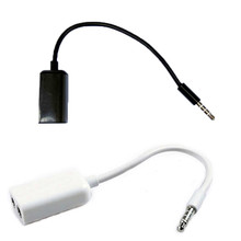 10 pçs/lote preto/branco 3.5mm um em dois casais linha de áudio earbud fone ouvido divisor para o telefone 6 5S 4S mp3 mp4 2024 - compre barato