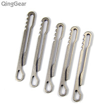 QingGear-Clip colgante de bolsillo de titanio, herramienta Ultra minimalista, organizador de llaves en bucle, herramienta para exteriores, EDC, 5 uds. 2024 - compra barato