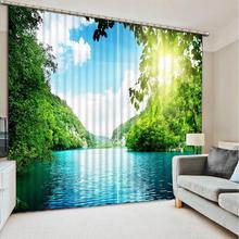 Luxury 3D Window Curtain living room landscape curtains for living room bedroom Polyester Set with Hooks 2024 - buy cheap