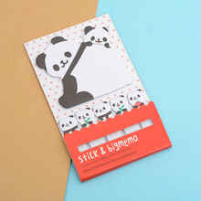 Animal Cat Panda Cute Kawaii Sticky Notes Memo Pad School Supplies Planner Stickers Paper Bookmarks Korean Stationery 2024 - buy cheap