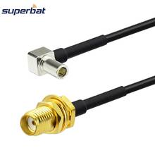 Superbat SMA Jack Bulkhead Straight to MS-147 Plug Right Angle Pigtail Cable RG174 6" for Antenna Wireless 2024 - buy cheap