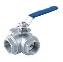 Free Shipping Free Shipping 1" Thread BSP 3 way "L" type 304 Stainless Steel Full Port Ball Valve Vinyl Handle 2024 - buy cheap