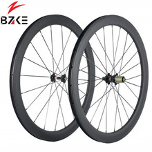 BZKE carbon wheels for 700c road bike 60 depth road carbon wheelset novatec 271/372 hubs carbon cilncher rims with pillar spokes 2024 - buy cheap